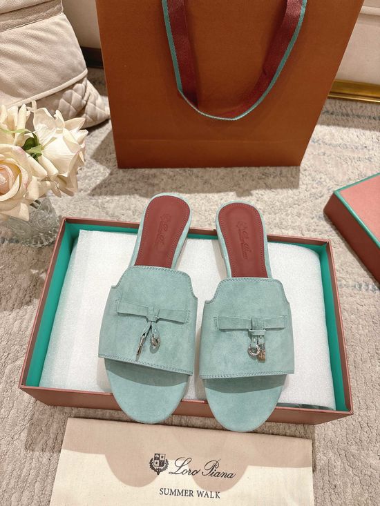Loro Piana Comfortable Knitted Slippers with Soft Sheepskin Insole
