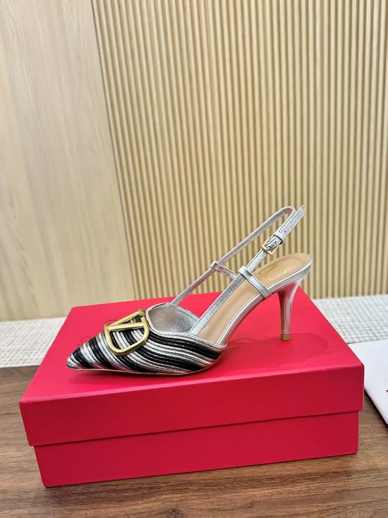 Valentino Handwoven Slingback Sandals Elegant Premium Quality Formal Casual