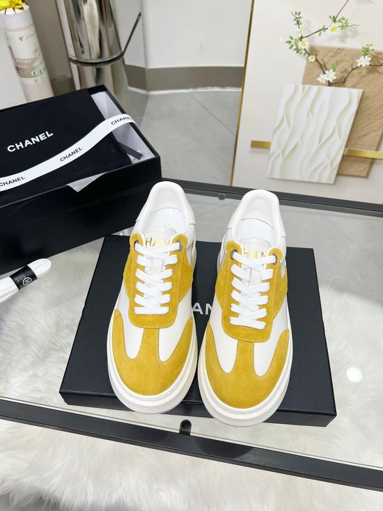 Chanel Premium Cowhide Sneakers With Custom Rubber Outsole