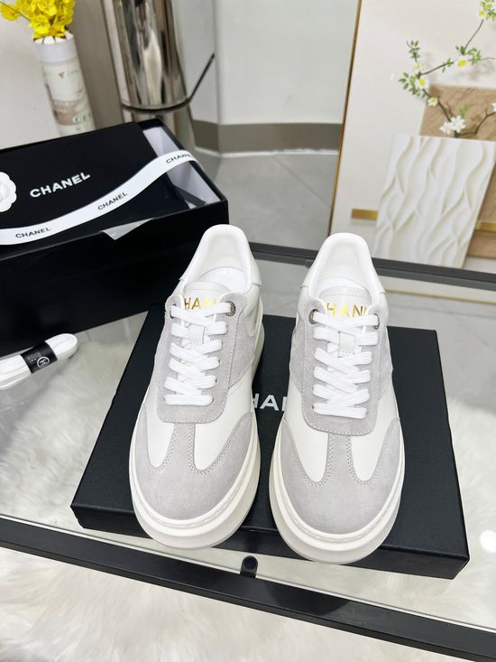 Chanel Premium Cowhide Sneakers With Custom Rubber Outsole