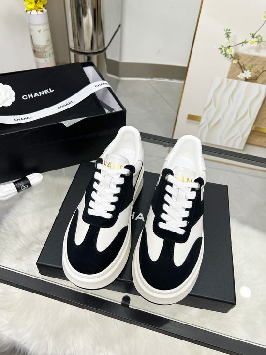 Chanel Premium Cowhide Sneakers With Custom Rubber Outsole