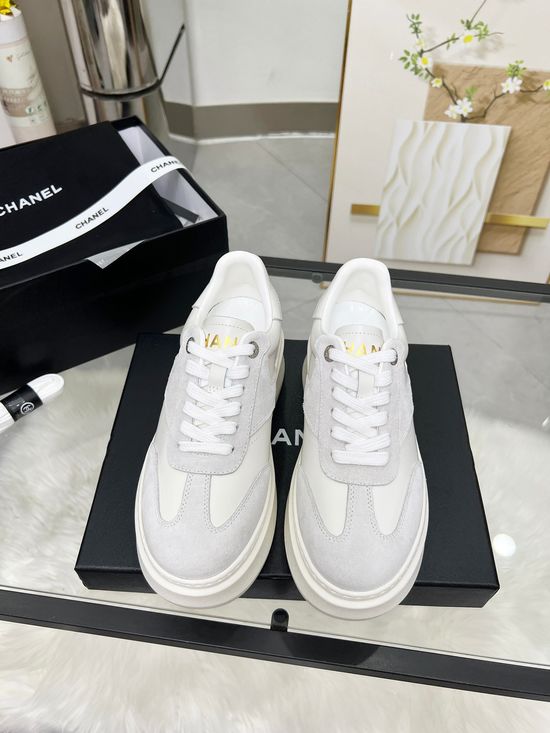 Chanel Premium Cowhide Sneakers With Custom Rubber Outsole