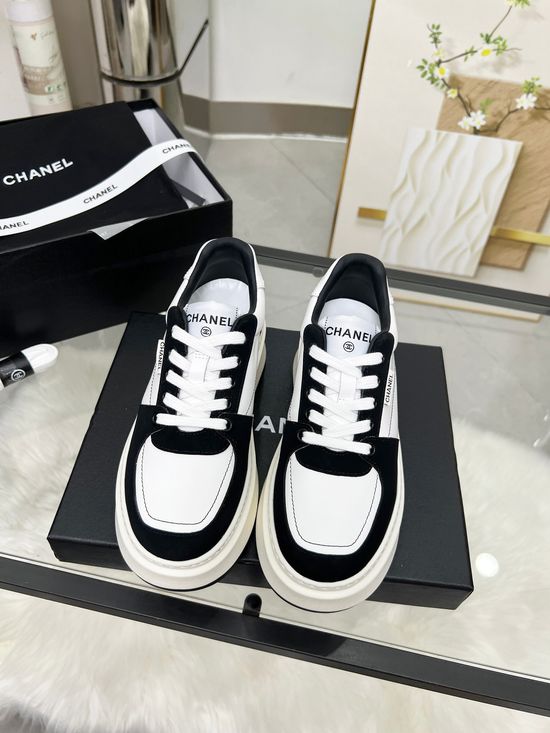 Chanel Premium Cowhide Sneakers With Custom Rubber Outsole