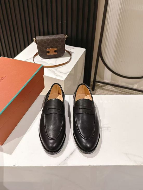 Loro Piana Suede Loafer Shoes with Premium Lining and Leather Sole