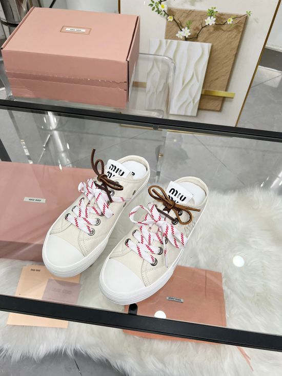 Miu Miu Classic Color Block Soft Sole Casual Walking Shoes