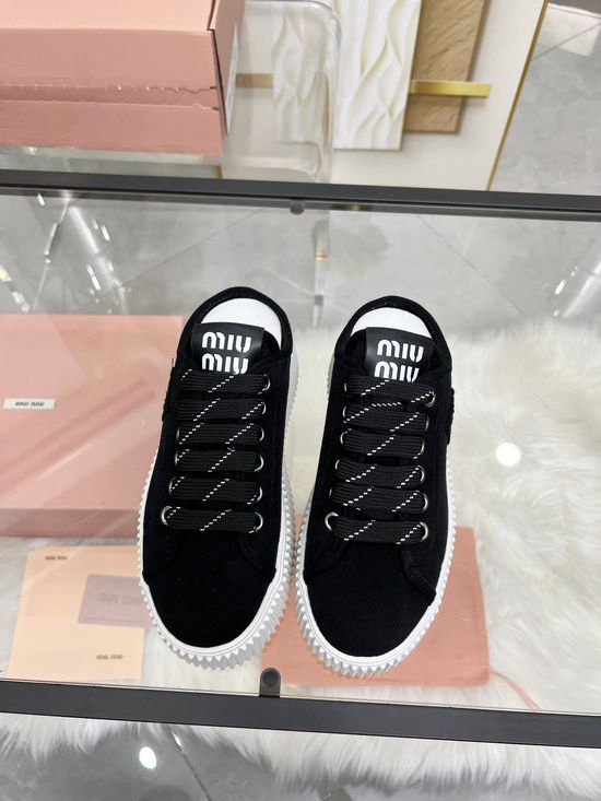 Miu Miu Thick Sole Casual Shoes With Premium Leather Lining
