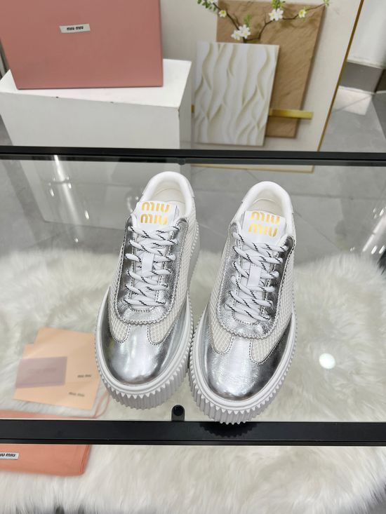 Miu Miu Lightweight Breathable Height Boosting Casual Shoes