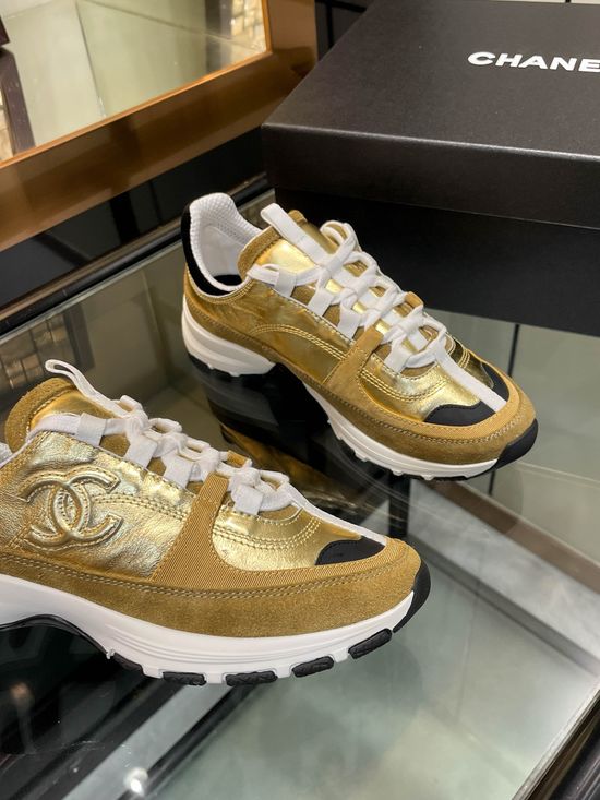 Chanel Premium Leather Casual Sneakers Soft Lining Anti-slip Flexible Sole