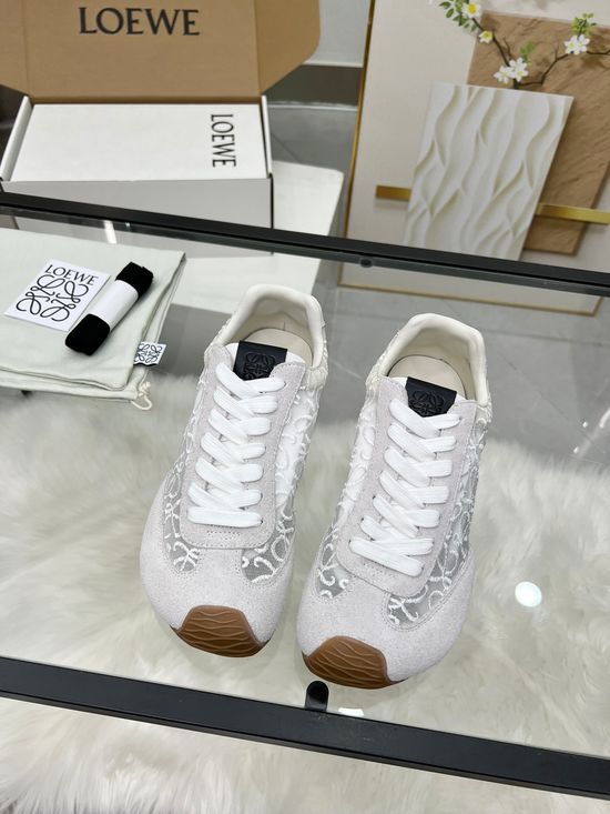 Loewe Retro Mesh Running Shoes Classic Non Slip Casual Athletic Footwear