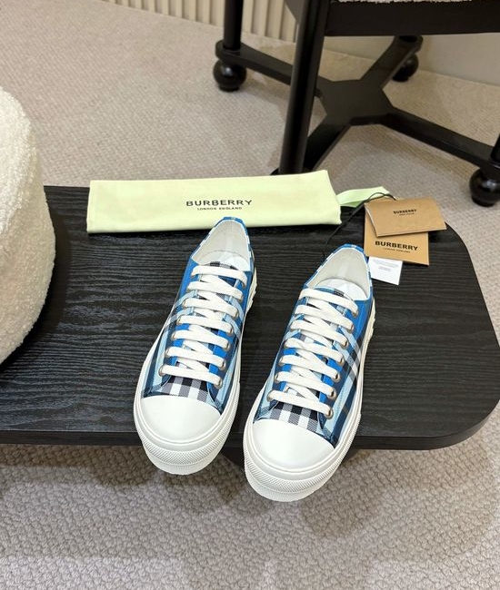 Burberry Classic Plaid Pattern Casual Lace Up Comfort Shoes