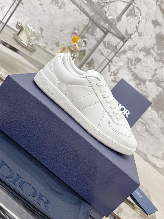 Christian Dior Genuine Leather Suede Casual Sneakers with Non-slip Sole