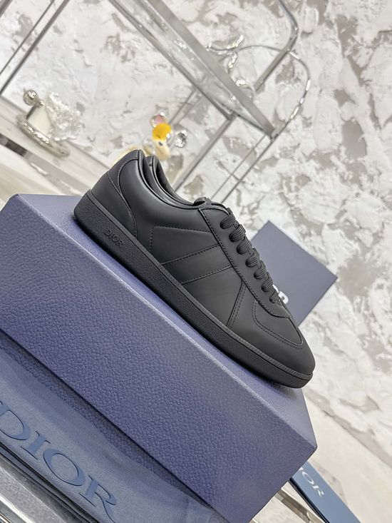 Christian Dior Genuine Leather Suede Casual Sneakers with Non-slip Sole