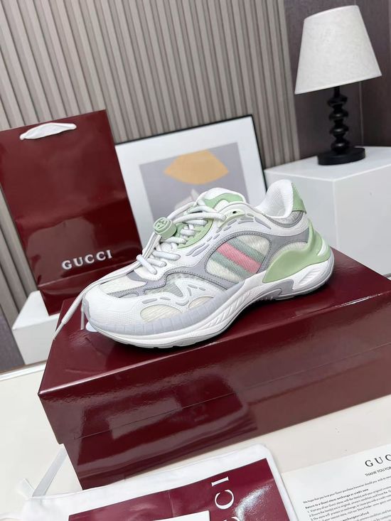 Gucci Striped Breathable Sneakers With Non-slip Sole