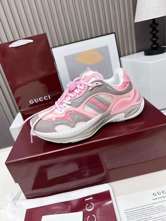 Gucci Striped Breathable Sneakers With Non-slip Sole