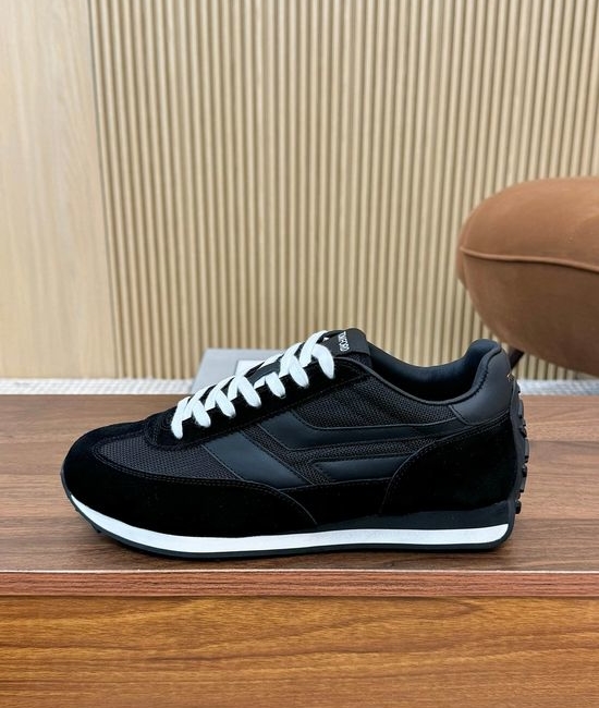 Tom Ford Premium Mixed Material Low Top Classic Sneakers