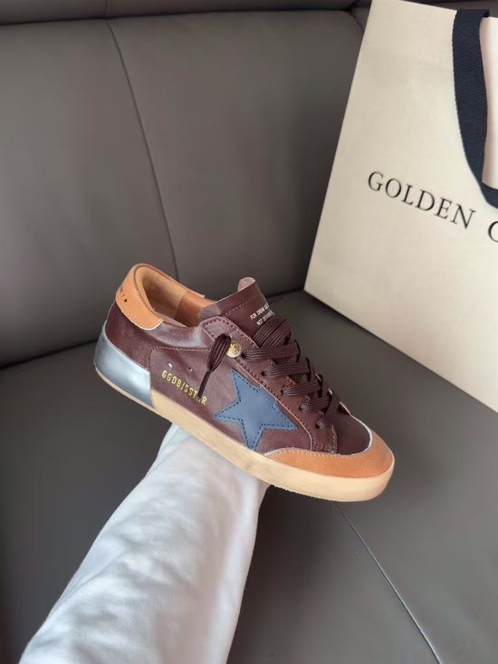 Golden Goose Premium Coffee Vintage Casual Comfortable Daily Wear Sneakers