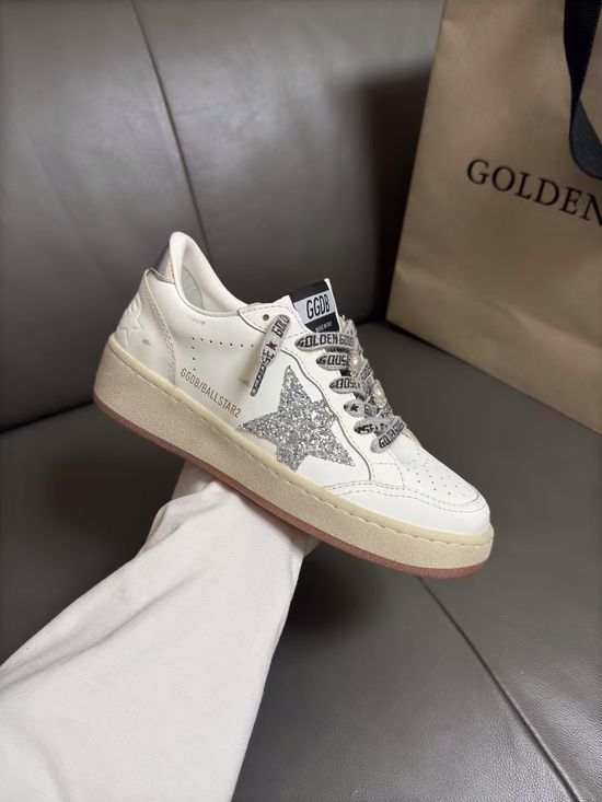 Golden Goose Pearl Decor Platform Distressed Comfortable Classic Casual Daily Sneakers