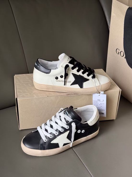 Golden Goose Premium Casual Distressed Leather Comfortable Daily Sneakers