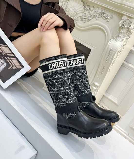 Christian Dior CD Premium Cowhide Leather Slip On Work Boots