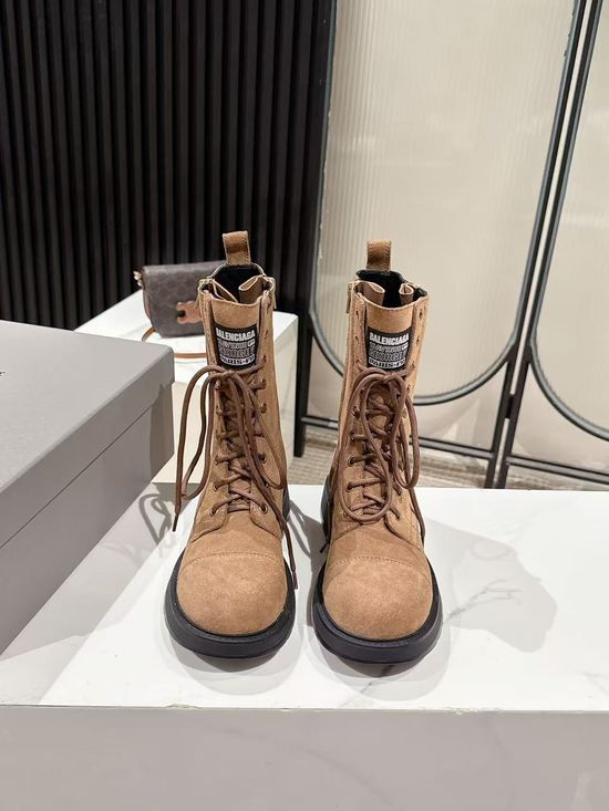 Balenciaga Classic Leather Short Boots with Rivet Detailing