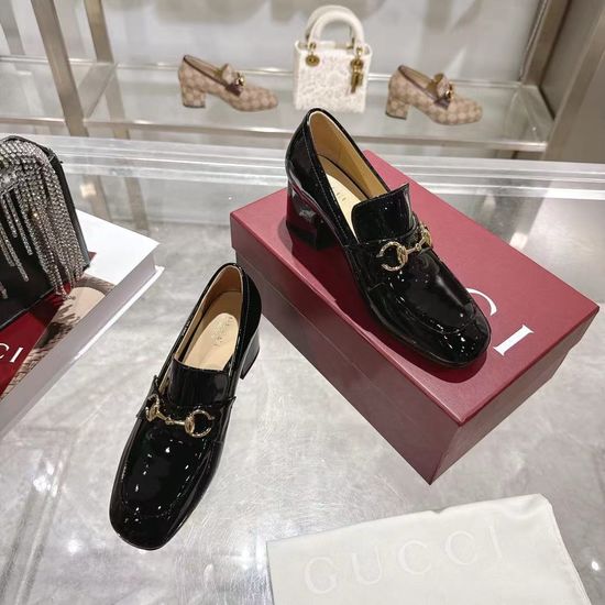 Gucci Classic Leather Pointed Toe Loafer Shoes