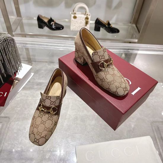 Gucci Classic Leather Pointed Toe Loafer Shoes