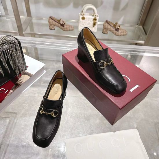 Gucci Classic Leather Pointed Toe Loafer Shoes