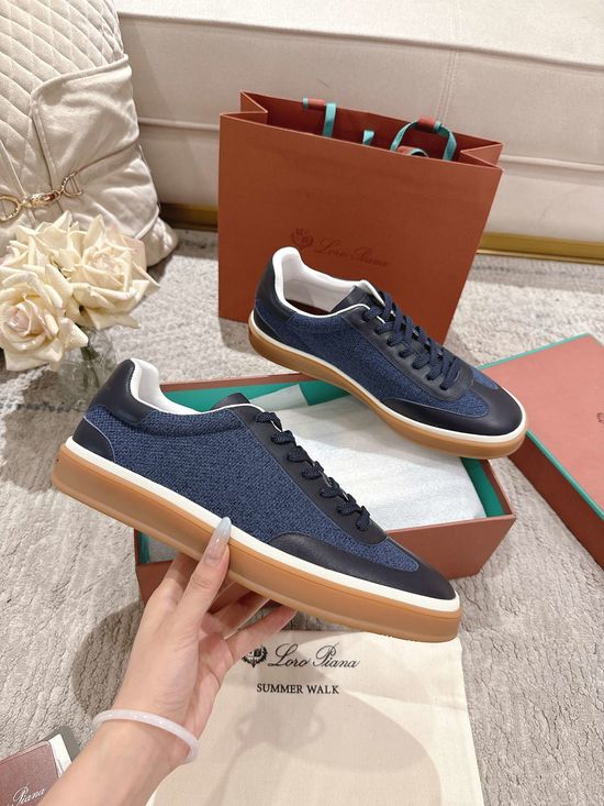 Loro Piana Premium Soft Leather Casual Shoes With Durable Rubber Sole