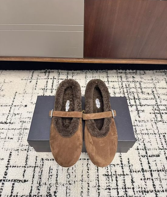 Alaia Fleece Lined Mary Jane Shoes with Buckle Strap