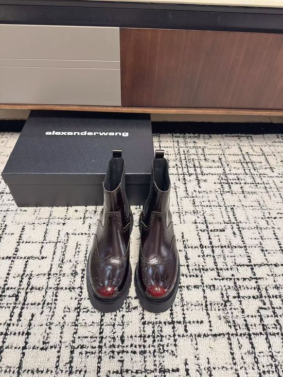 Alexander Wang Brogue Chelsea Boots with Non Slip Thick Sole