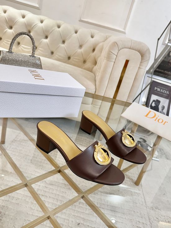 Christian Dior Calfskin Pumps With Sheepskin Lining Rubber Outsole