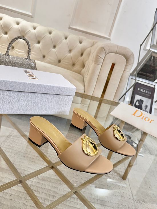 Christian Dior Calfskin Pumps With Sheepskin Lining Rubber Outsole