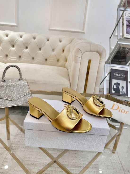Christian Dior Calfskin Pumps With Sheepskin Lining Rubber Outsole