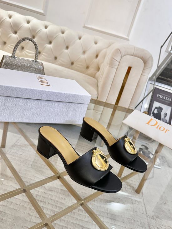 Christian Dior Calfskin Pumps With Sheepskin Lining Rubber Outsole