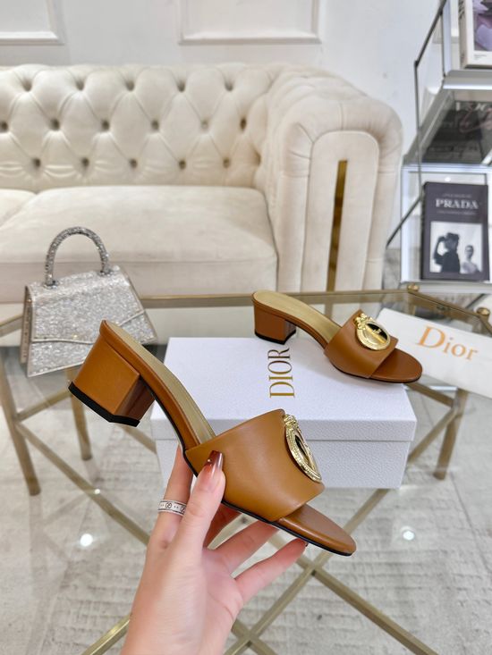 Christian Dior Calfskin Pumps With Sheepskin Lining Rubber Outsole