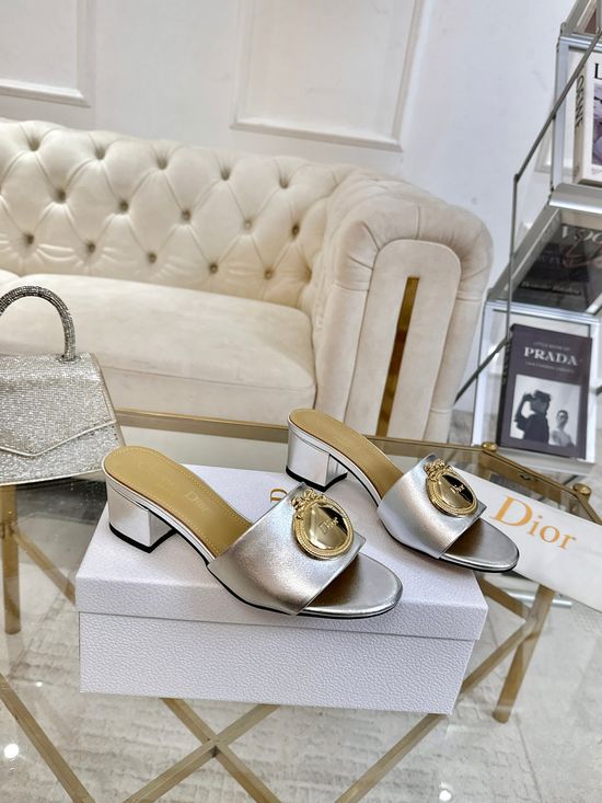 Christian Dior Calfskin Pumps With Sheepskin Lining Rubber Outsole