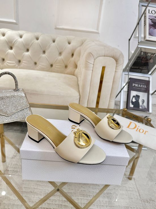 Christian Dior Calfskin Pumps With Sheepskin Lining Rubber Outsole