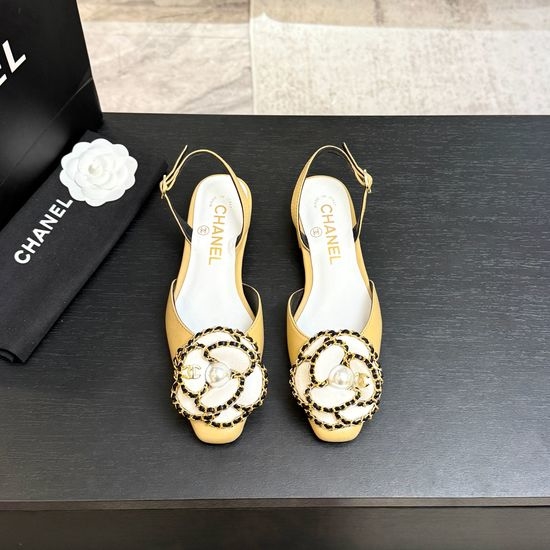 Chanel Camellia Decor Mary Jane Shoes Soft Genuine Leather Upper