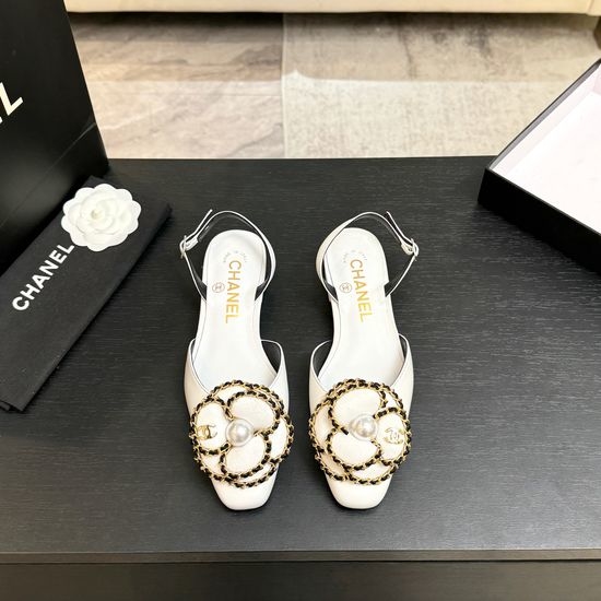 Chanel Camellia Decor Mary Jane Shoes Soft Genuine Leather Upper