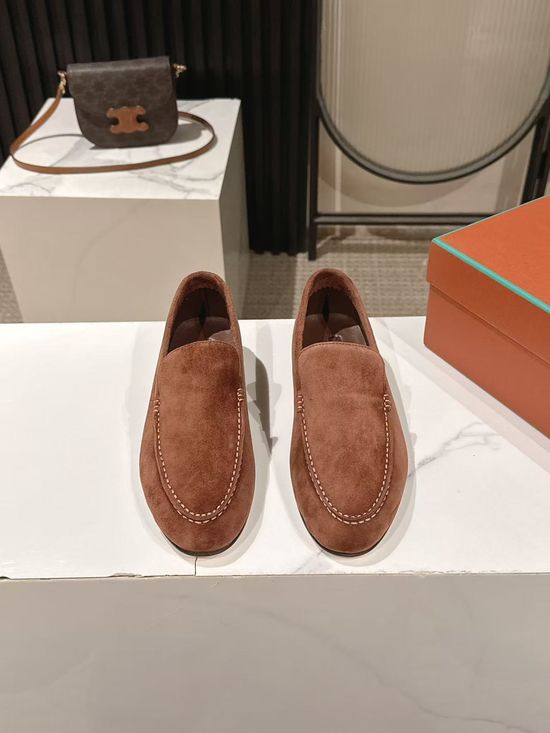 Loro Piana Classic Tassel Suede Loafers Comfortable Versatile Casual Shoes