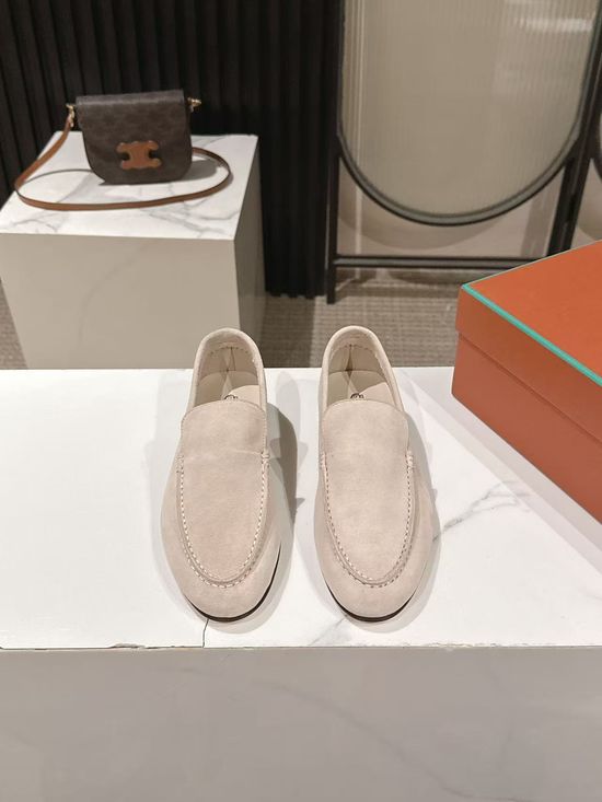Loro Piana Classic Tassel Suede Loafers Comfortable Versatile Casual Shoes