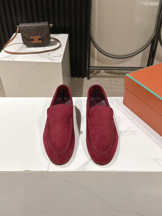 Loro Piana Classic Tassel Suede Loafers Comfortable Versatile Casual Shoes