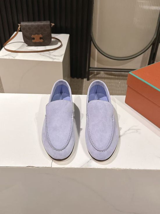 Loro Piana Classic Tassel Suede Loafers Comfortable Versatile Casual Shoes