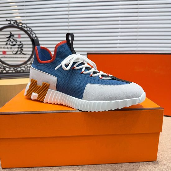 Hermes Classic Casual Leather Sneakers New Release