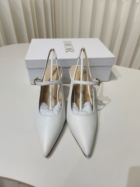 Christian Dior Pointed Toe Heeled Sandals With Metallic Heel
