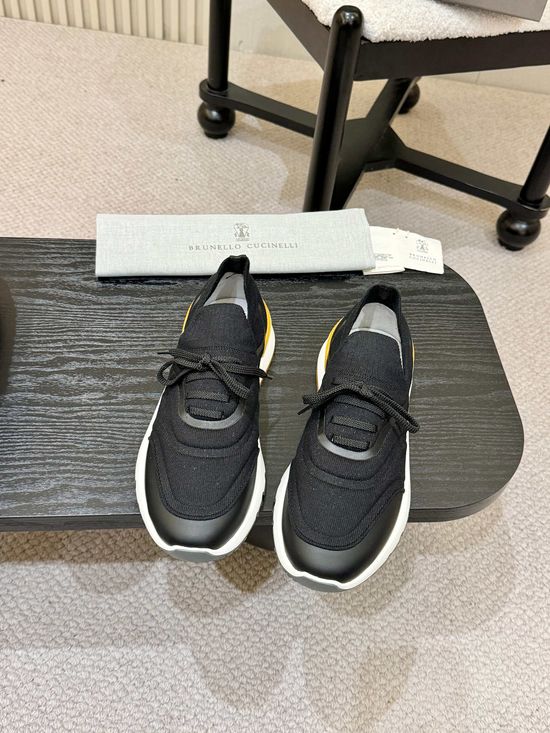 Brunello Cucinelli Comfortable Knit Casual Sneakers With Soft Cushioned Sole