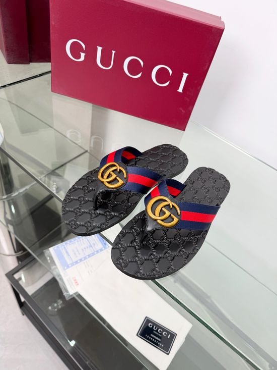 Gucci Premium Leather Upper Exquisite Buckle Classic Casual Shoes