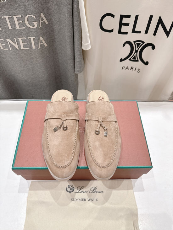 Loro Piana Classic Suede Mules Comfortable Non-slip Casual Daily Shoes