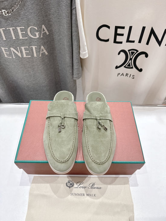 Loro Piana Classic Suede Mules Comfortable Non-slip Casual Daily Shoes