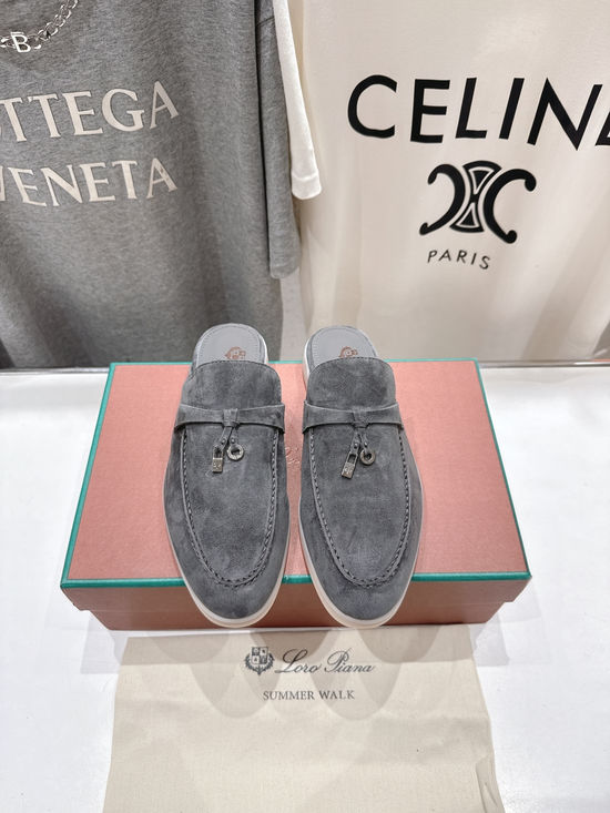 Loro Piana Classic Suede Mules Comfortable Non-slip Casual Daily Shoes